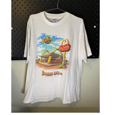 Hanes Flintstones McDonald's 1990s Graphic Tee White Men's 50/50 Short Sleeve XL