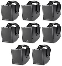 (8) JBL AWC62-BK 6.5" 120 Watt Black Indoor/Outdoor 70V Commercial Speakers