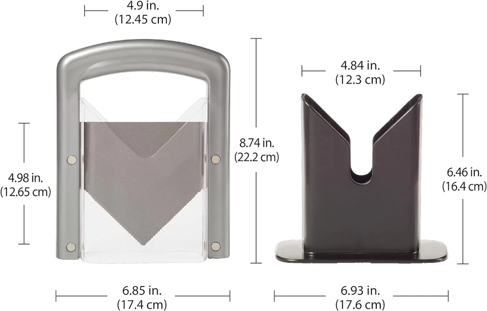 Fatiador Universal Hoan the Original Bagel Guilhotina, Prata, 9,25 Polegadas - Esforço - Imagem 3 de 4