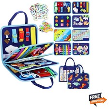 Toddler Busy Board Montessori Toys for Boys, Sensory Book Educational Activit...