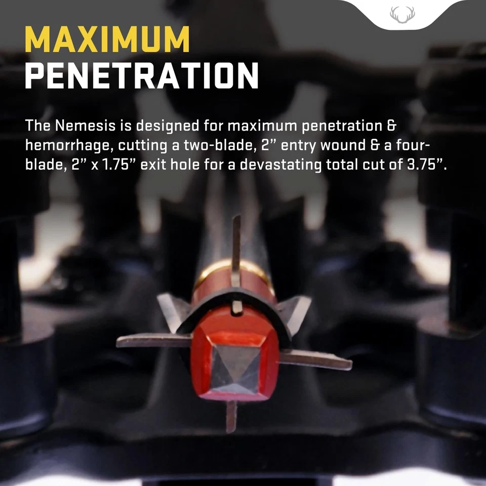 Nemesis Broadhead - Paquete de 3-100 granos, cuatro hojas, diseño expandible Foto 3 de 4