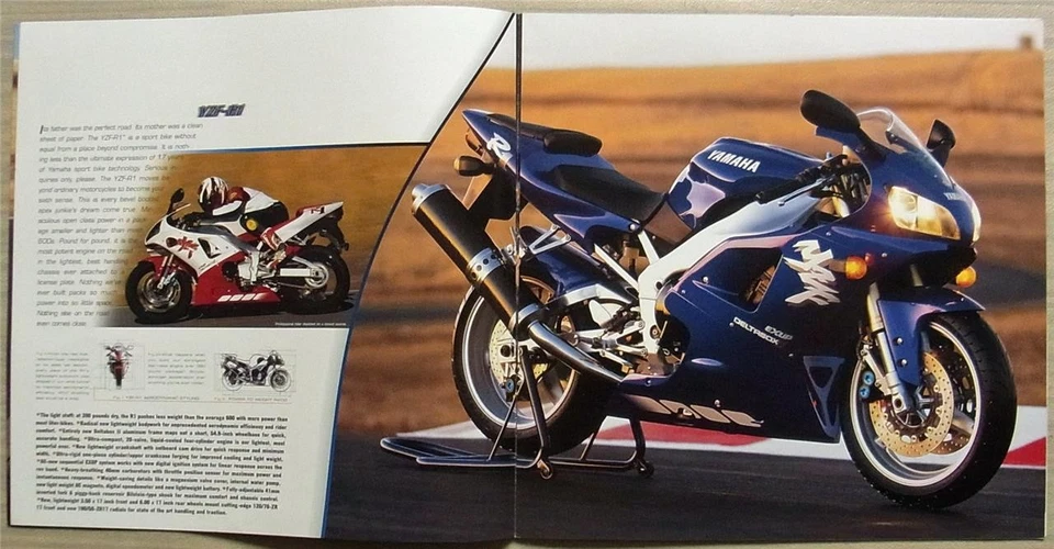 YAMAHA SPORTS BIKES MOTORCYCLES LF USA Sales Brochure 1998 YZF-R1/750R/600R SECA - Image 3 of 4