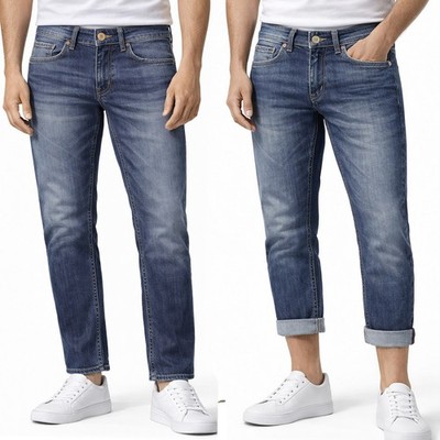 Herren Jeans Denim Klixs Capri Hose Slim Fit Stretch Urban Casual 0163