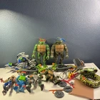 Teenage Mutant Ninja Turtles Sewer Surfer Raphael Figures Turtlecycle Weapon Lot