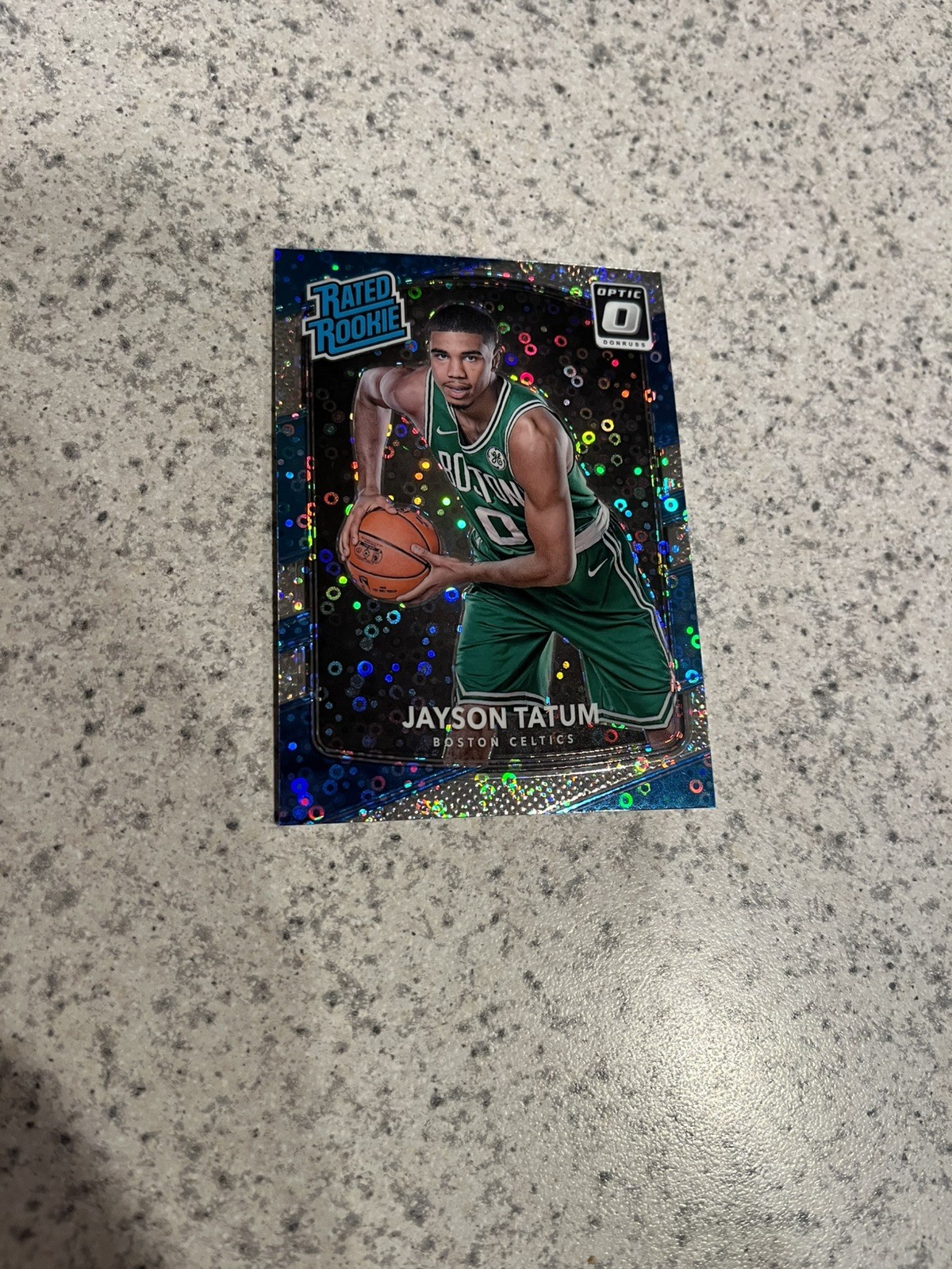 Jayson Tatum 2017-18 Donruss Optic - Rated Rookie #198 Disco Circles Fast Break