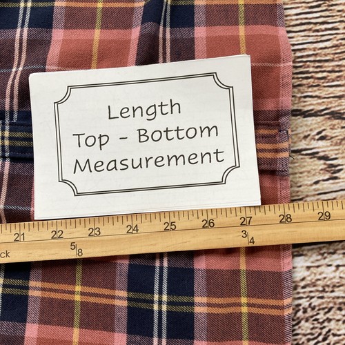 LL Bean Shirt Womens Flannel Plaid Button Down Short Sleeve Pockets Pink Size L - Picture 4 of 7