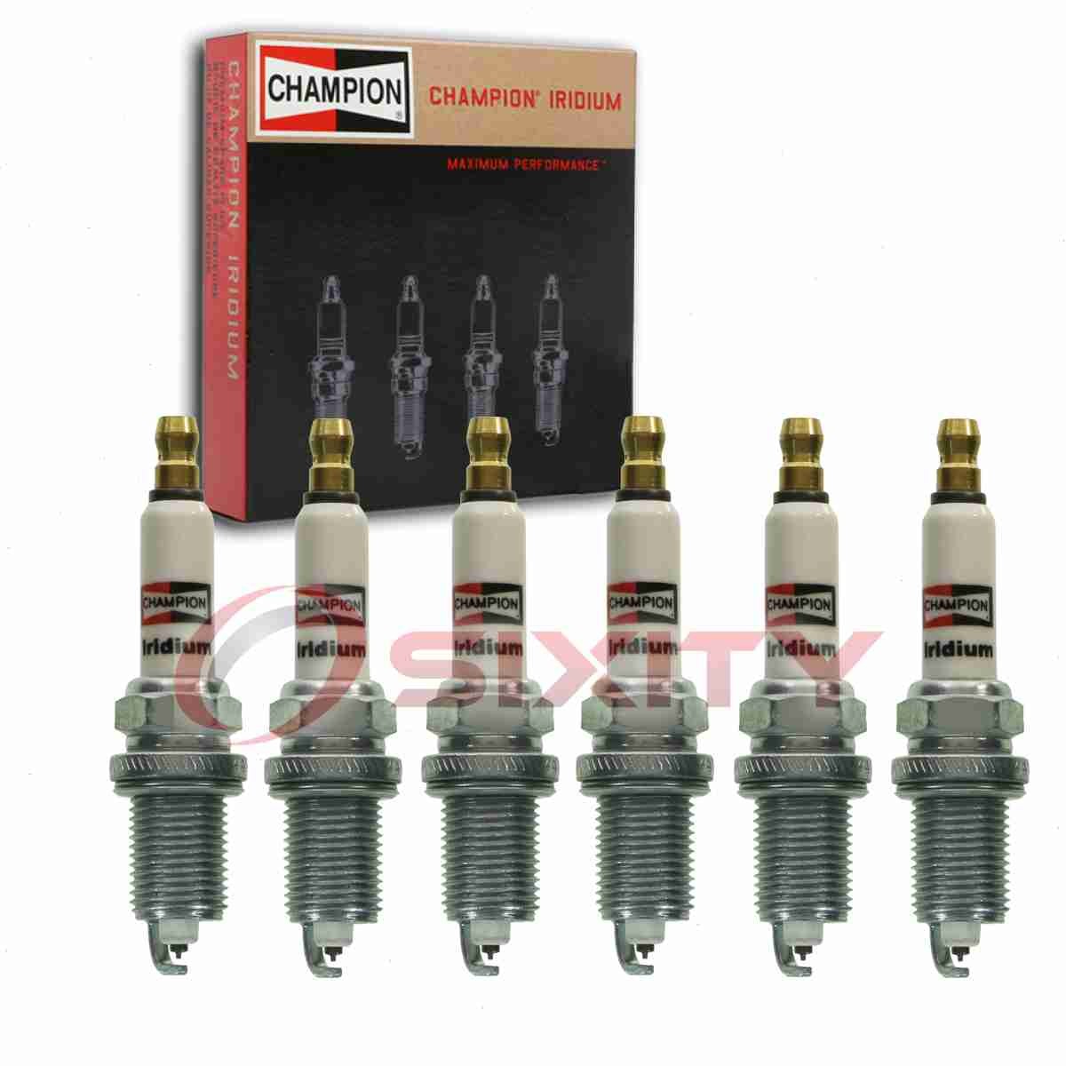 6 pc Champion Iridium Spark Plugs for 1995-2002 Volkswagen Golf 2.8L V6 mn