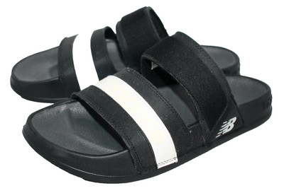 NEW BALANCE Women's 202 V2 Slide Sandals Size 10 Black White SWF202K2