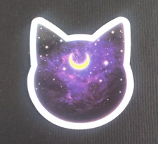 Beautiful Galaxy Sky Kitty Cat Sticker 1.58" x 1.5" C