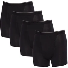 Kirkland Signature Men's Boxer Brief Pima Cotton 4 Pack | Black | Large