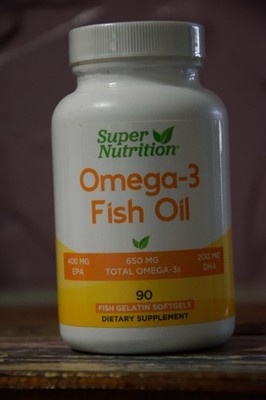Omega 3 Fischöl | EPA, DHA | 90 Softgel Kapseln | Super Nutrition Fish Oil | MHD