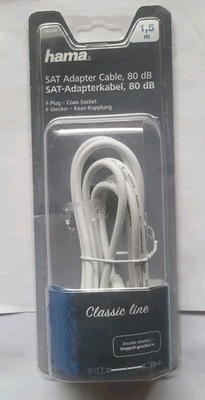 Hama Sat Adapterkabel 1.5m * 80dB * F-Stecker zu Koax-Kupplung 