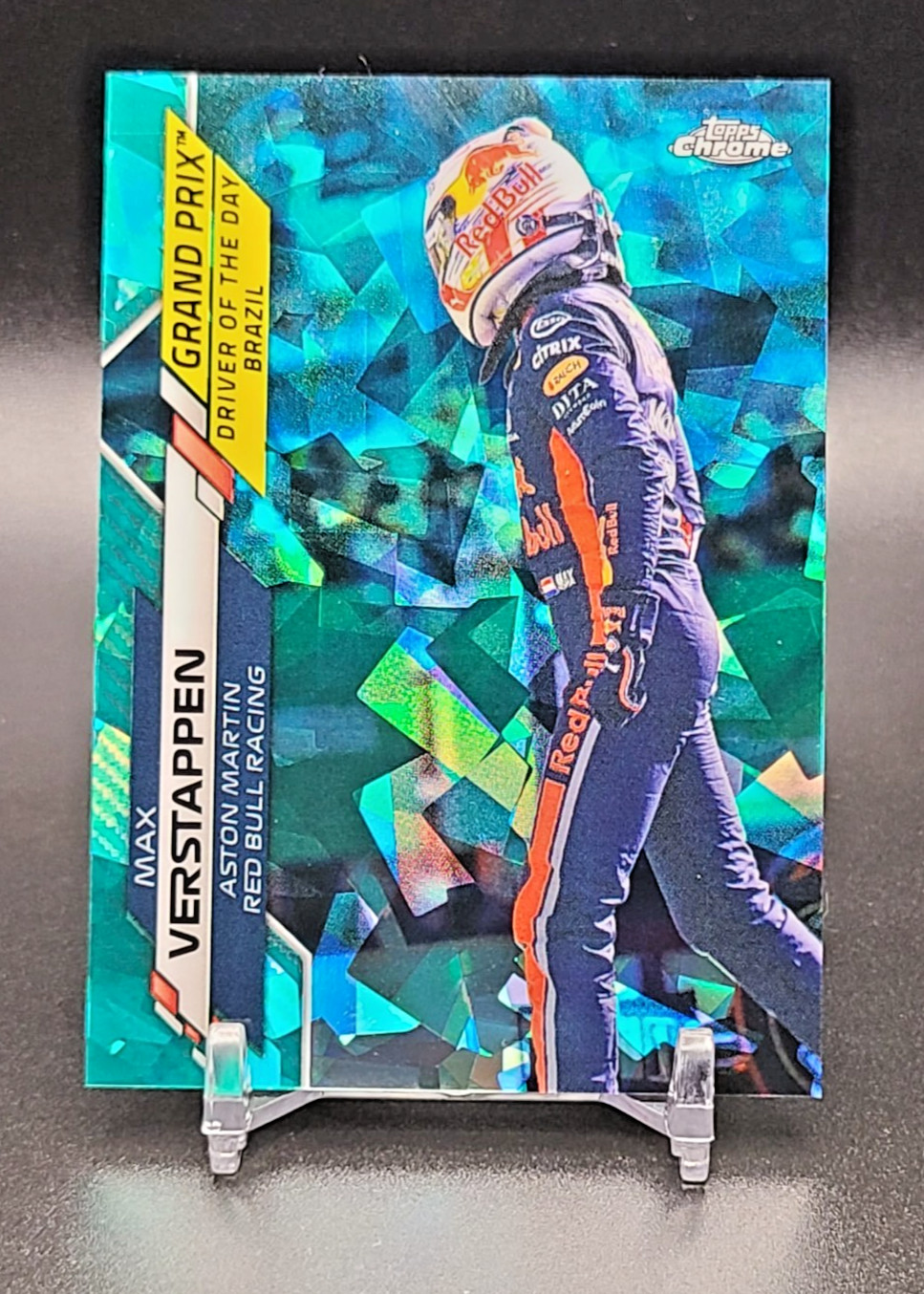 2020 Topps Chrome Sapphire Formula 1 F1 Max Verstappen Aqua /99 #173