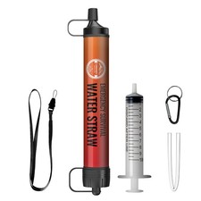 Emergency Water Filter Straw, Personal Survival Water Filtration System, Wate...