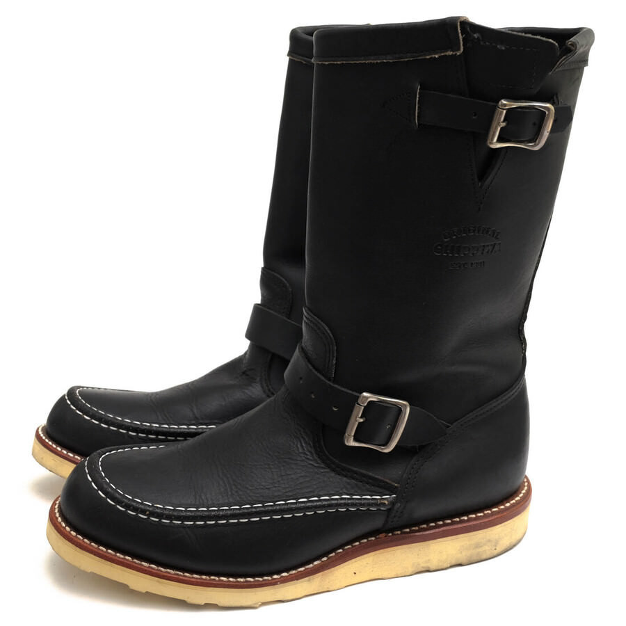 Men's Chippewa Engineer Boots 1901M00 11-In Highlander Black Men's Chippewa Engineer Boots 1901M00 11-In Highlander Black