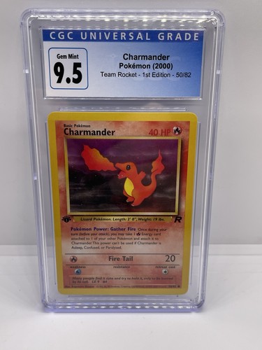 Charmander (1st Edition) graded CGC 10 for sale on eBay