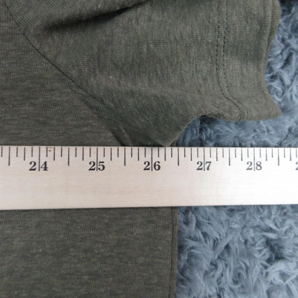 Camisa masculina Express 2XL mistura de linho manga curta Henley leve urze nova com etiquetas - Imagem 3 de 4