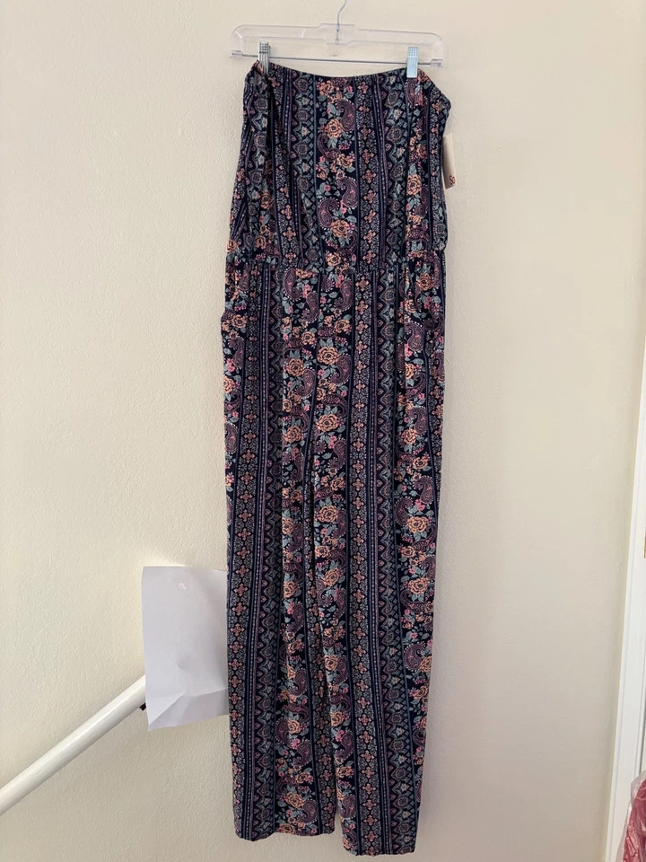 NUEVO CON ETIQUETAS SO Pantalones de cachemira sin tirantes Mameluco para mujer Talla XL Cintura elástica Elástica Elástica Foto 4 de 4