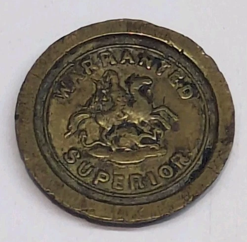 SOVEREIGN COIN WEIGHT ANTIQUE NUMISMATIC HALF GUINEA GOLD SCALES WEIGHT BRASS