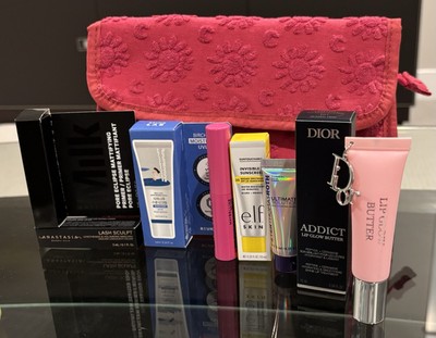 Dior Addict Lip Glow Butter 101 Glazed Pink 0.34oz/10ml w Sample & Make Up Bag