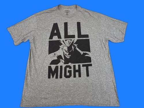 Funimation My Hero Academia All Might Graphic Tee 3XL Gray Short Sleeve 5XL