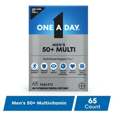 One A Day Men's 50+ Advantage Multivitamin/Multimineral Supplement Tablets 65 Ct