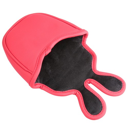 Red Leather Pebble Beach Golf Mallet Center Shaft Putter Head Cover - Picture 3 of 5