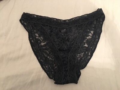 Christian Dior ディオール レース スリップ肌着 ブラック LL Christian Dior Vintage Panty Black Lace Sheer Bottom Panties