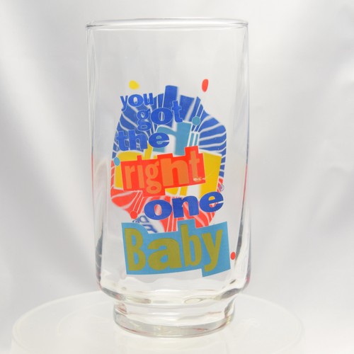 Diet Pepsi You Got The Right One Baby Uh Huh Ad Beverage Glass Cola Wars - Picture 2 of 6
