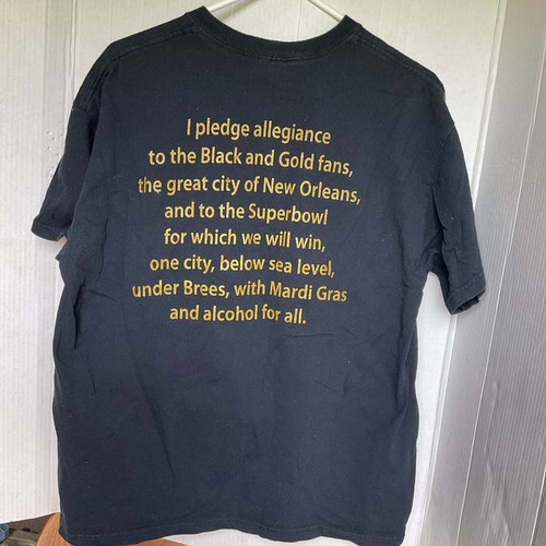 Black & Gold Superbowl Saints/  Brees Gildan Black cotton Tshirt - Bild 3 von 3