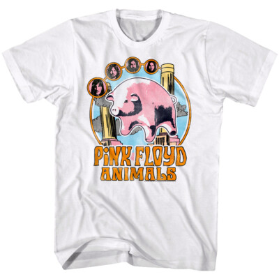 Pink Floyd Animals Flying Pig Men's T Shirt Rock Band Live