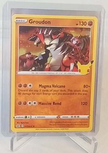 Groudon Hp 130 Holo #17 Pokémon Card 2021