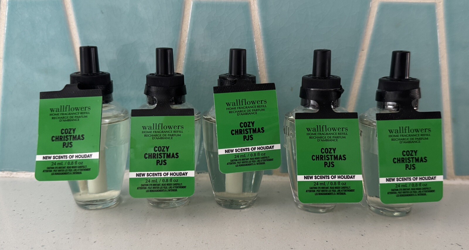 5 Bath & Body Works Wallflower Refills in Cozy Christmas PJS Scent-image