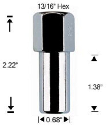 20 Pc 1/2 OPEN END WELD WHEEL LUG NUTS WITH CHROME CENTER WASHERS Part # AP-8604 - Picture 1 of 2