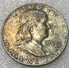 1954 D Franklin Half Dollar Toned - Higher Grade - Original