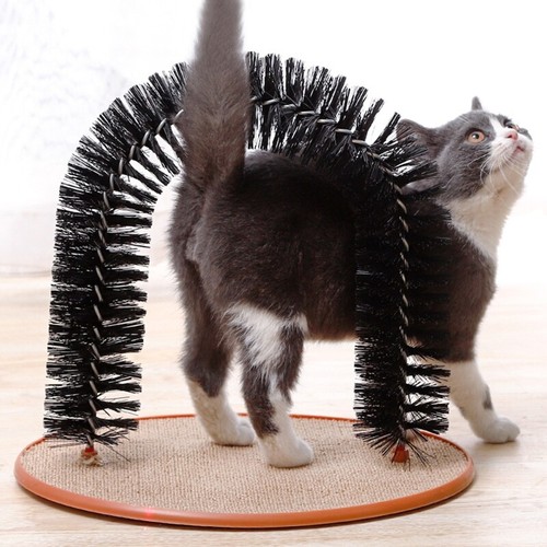 Self Grooming for Cat Arch Brush Carpet Scratcher Base for Controlling Shedding - Picture 4 of 8