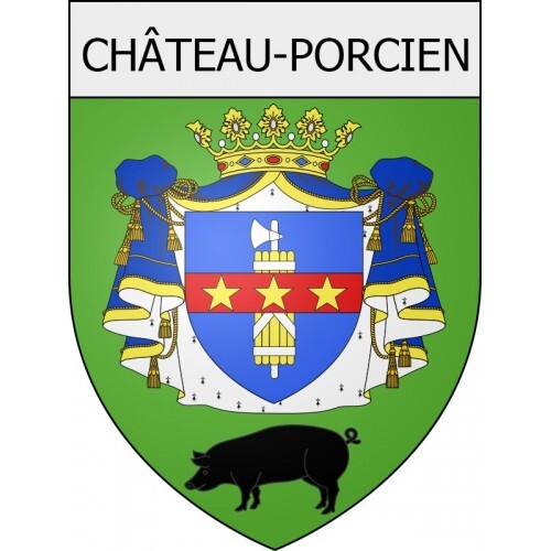 Autocollant Sticker Blason De La Ville De Château-Gontier (53), Décoration Adhésive Pour Voiture, Casier, Vitre