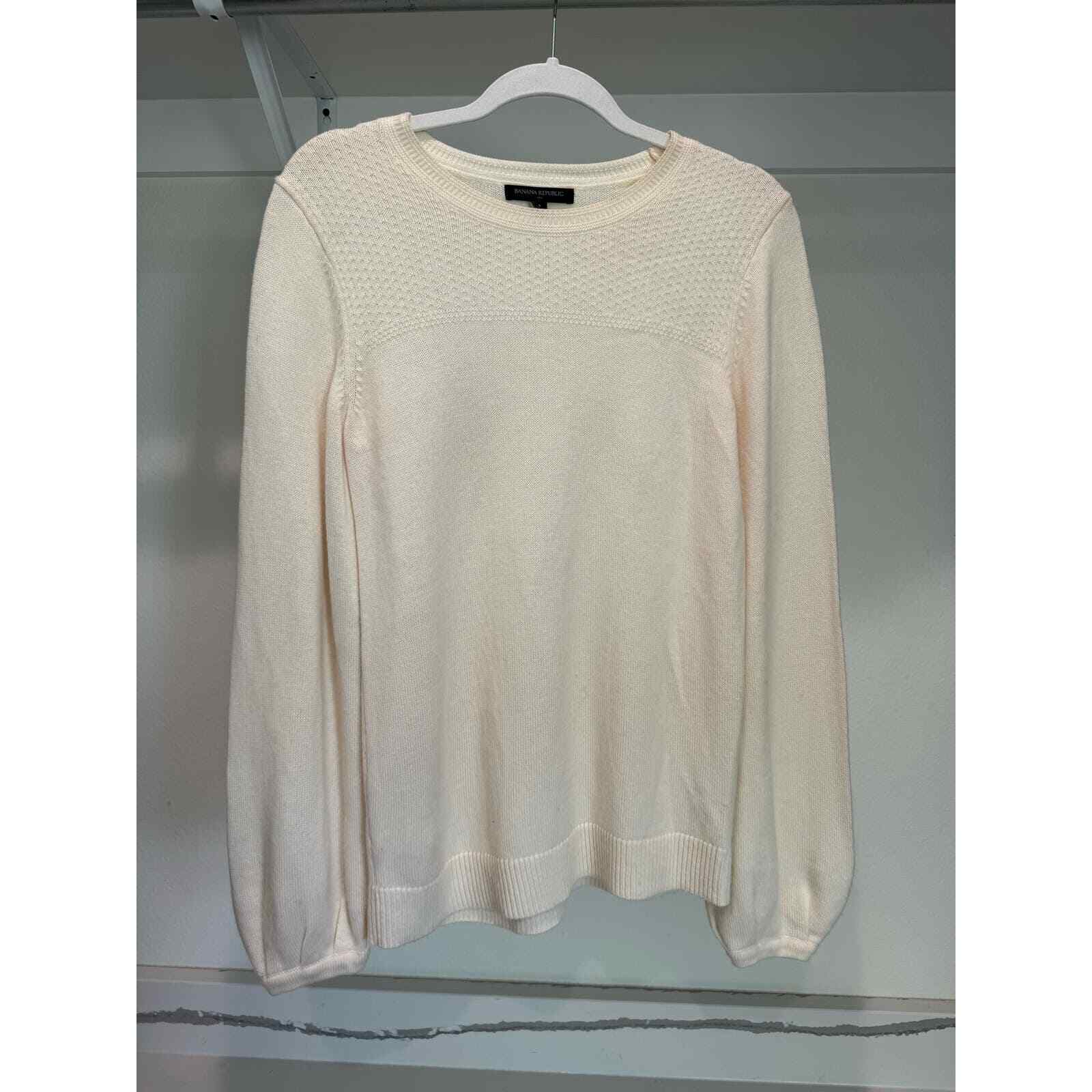 Banana Republic Bell Sleeve Sweater Cream Size Small