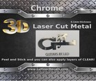 G&L Guitar 3D Metal Chrome headstock Restoration decal Sticker M67b