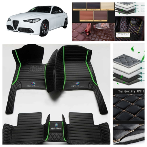 For Alfa Romeo Giulia 2017-2024 Car Floor Mats Leather Waterproof Carpets Luxury - Foto 27 di 34