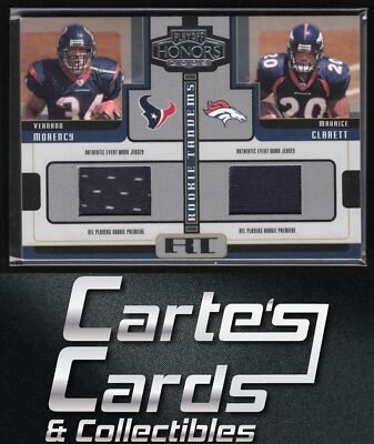 Vernand Morency Maurice Clarett 2005 Playoff Honors #RT-14 Rookie Tandem Jerseys