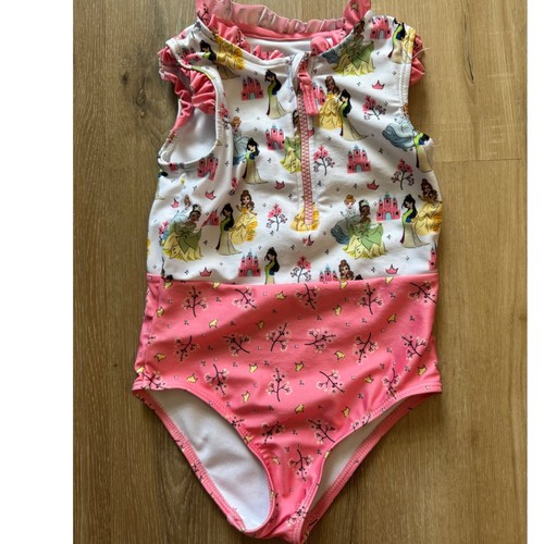 Disney Toddler Girl One Piece Swimsuits - Lot of 2 - Princesses Minnie Mouse 4T - Picture 2 of 8