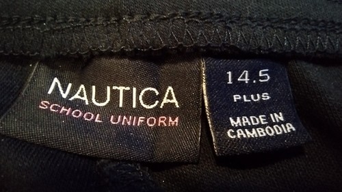 New Nautica Girls' School Uniform Bermuda Shorts Navy Size 14.5 Plus - Picture 5 of 12