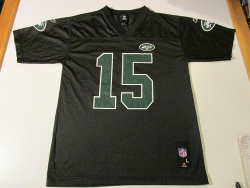 NEW YORK JETS TIM TREBOW #15 REEBOK NFL BLACK FOOTBALL JERSEY- YOUTH LG = MEN SM - Picture 4 of 8