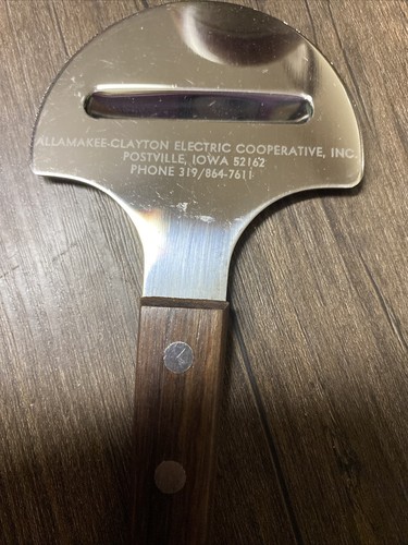 Vtg Cheese Slicer Advertising Allamakee Electric Coop Postville Iowa - Picture 2 of 2