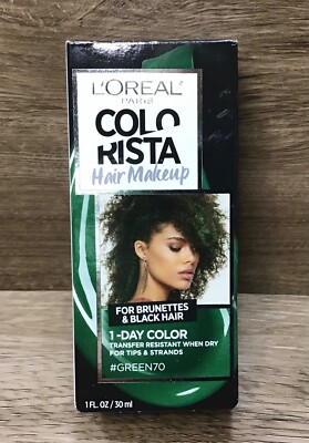 L'Oreal Paris Colorista Hair Makeup 1-Day Hair Color #70 Green for Brunettes 1oz