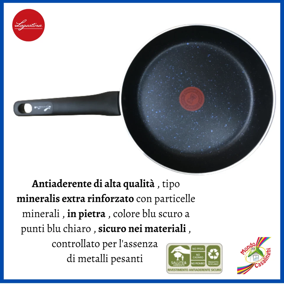 Lagostina pentole padella padelle antiaderenti a induzione casseruola saltapasta - Immagine 2 di 4
