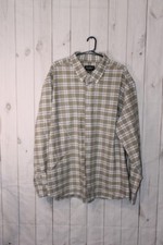 Eddie Bauer Shirt Adult XXL Green Plaid Button Down Relaxed Fit