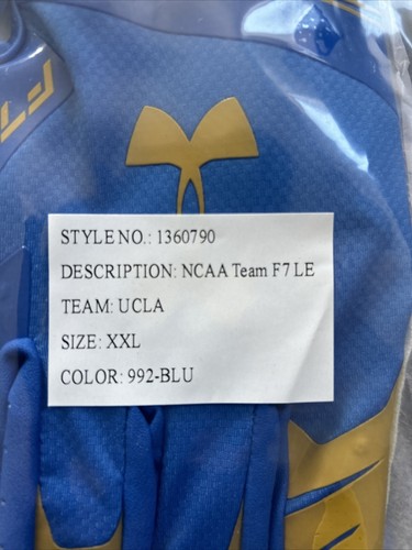UCLA Under Armour Fußballhandschuhe blau und gold XXL - Bild 1 von 6