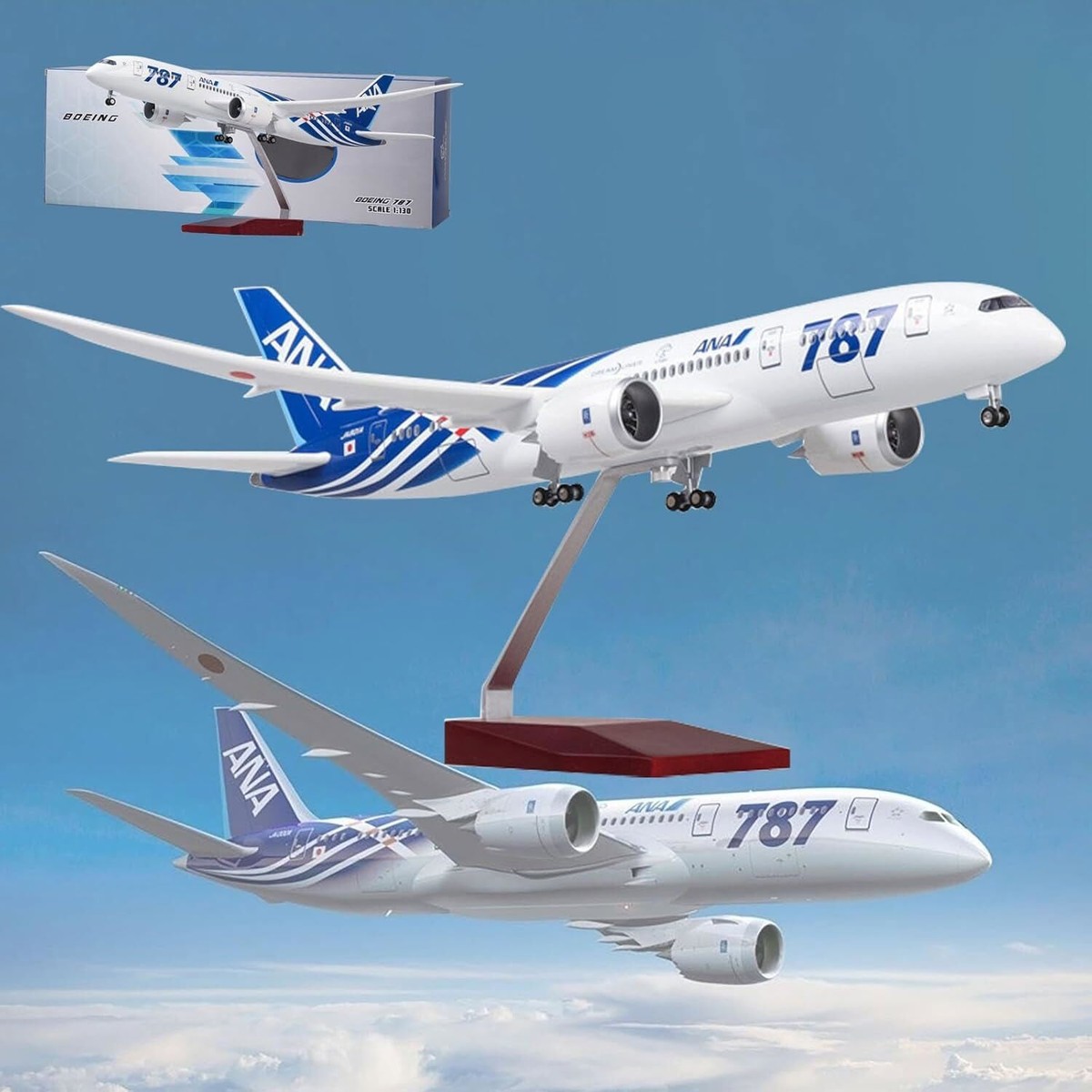 し*え様 ANA モデルプレーン1/200 B787-9 B787 50thモデ 1:200 Aviation ANA BOEING B787-9 Passenger Airplane Diecast